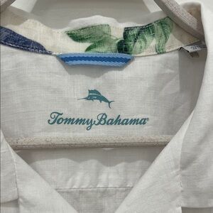 Tommy Bahama Crisp Linen Shirt-White-Men’s XL